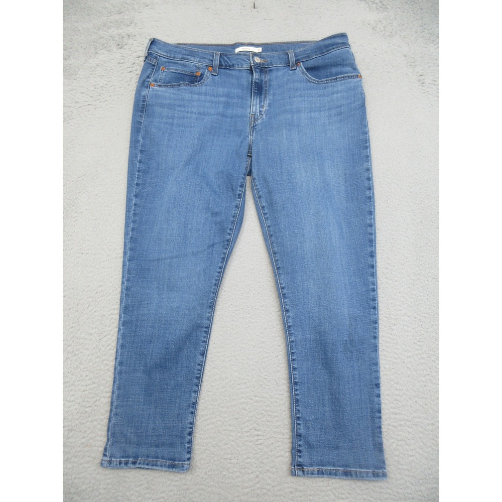 Levis Boyfriend Jeans Women 33 Blue Denim Relaxed 90s Casual Normcore Classic